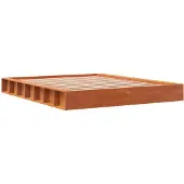 vidaXL Massief houten bed zonder matras, wasbruin, 150x200 cm, van grenenhout