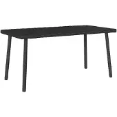 vidaXL Tuin salontafel rechthoekig 80x40x37 cm poly rattan zwart