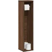 vidaXL Badkamerkast met rolhouder Bruin Eiken 20,5x20x90 cm
