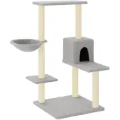 vidaXL Kattenmeubel met sisal krabpalen 95 cm lichtgrijs