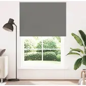 vidaXL Rolgordijn verduisterend 160x230 cm stofbreedte 156,6 cm grijs