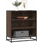 vidaXL Dressoir, bruin, eikenlook, 68x35x76 cm, houtvezel en metaal