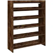 vidaXL Schoenenrek 80x25x100 cm bewerkt hout gerookt eikenkleurig