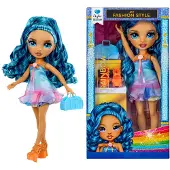 Rainbow High My Fashion Style Skyler, modepop van 28 cm met blauwe statementoutfit, stijlvolle handtas, geweldig speelgoed of cadeau voor meisjes, kinderen in de leeftijd van 4-12 jaar