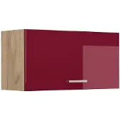 Vicco Hangkast R-Line, Rode hoogglans/Goudkleurig Eiken, 80 cm Plat