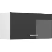 Vicco Hangkast R-Line, Antraciet Hoogglans/Wit, 80 cm Plat