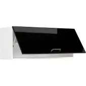 Vicco Hangkast R-Line, Zwart hoogglans/Wit, 100 cm Plat
