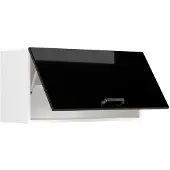 Vicco Hangkast R-Line, Zwart hoogglans/Wit, 80 cm Plat
