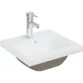 vidaXL Inbouwwastafel met kraan 42x39x18 cm keramiek wit