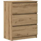 vidaXL Dressoir 60x35x76 cm bewerkt hout artisanaal eikenkleur