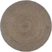 vidaXL Vloerkleed handgemaakt rond 180 cm jute grijs