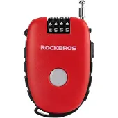 RockBros Fietsketting Rood - 94cm Staalkabel met 4-cijferige code