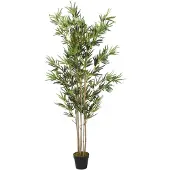 vidaXL Kunstplant bamboe 1380 bladeren 200 cm groen