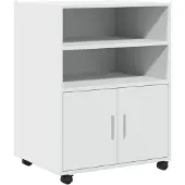 vidaXL Rolkast 60x48x81 cm bewerkt hout wit