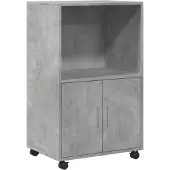 vidaXL Rolkast 55x40x91 cm bewerkt hout betongrijs