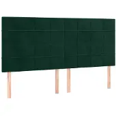 vidaXL Hoofdbord donkergroen 180x5x118/128 cm fluweel