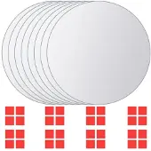 vidaXL 8 st Spiegeltegels rond glas
