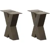 vidaXL Salontafelpoten 2 st X-vormig 40x(30-31) cm staal naturel