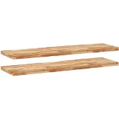 vidaXL Wandschappen 2 st zwevend olieafwerking 160x40x4 cm acaciahout