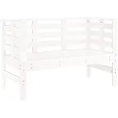 vidaXL Tuinbank, wit, 111,5x53x71 cm, massief hout, grenen