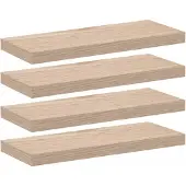 vidaXL Wandschapppen 4 st 60x23,5x4 cm bewerkt hout