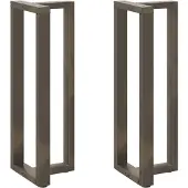 vidaXL Bartafelpoten 2 st T-vormig 50x35x(110-111) cm staal naturel