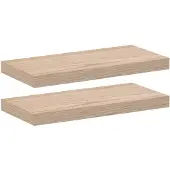 vidaXL Wandschapppen 2 st 50x23,5x4 cm bewerkt hout