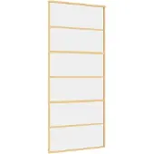 vidaXL Schuifdeur 90x205 cm helder ESG-glas en aluminium goudkleurig