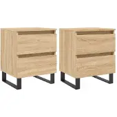 vidaXL Nachtkastjes 2 st 40x35x50 cm sonoma eikenkleurig