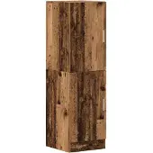 vidaXL Keukenkast 38x41,5x131,5 cm bewerkt hout oud houtkleurig