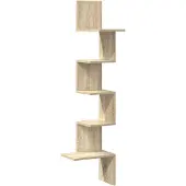 vidaXL Hoekwandschap 32x32x127,5 cm bewerkt hout sonoma eikenkleurig