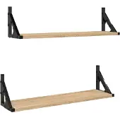 vidaXL Wandschappen 2 st 60x15x15,5 cm sonoma eikenkleurig