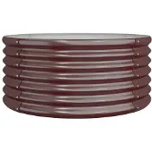 vidaXL Plantenbak 80x80x36 cm gegalvaniseerd staal bruin