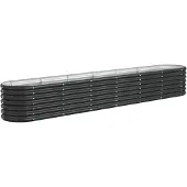 vidaXL Plantenbak 260x40x36 cm gegalvaniseerd staal antracietkleurig