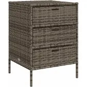 DKD Home Decor Tuinkast, grijs, 55x59x80 cm, van polyrotan
