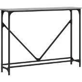vidaXL Wandtafel 102x22,5x75 cm bewerkt hout grijs sonoma eikenkleurig