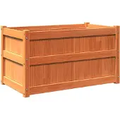 vidaXL Plantenbak 90x50x50 cm massief grenenhout wasbruin