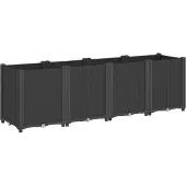 vidaXL Plantenbak 160x40x53 cm polypropeen zwart