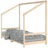 vidaXL Kinderbedframe 90x200 cm massief grenenhout