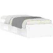 vidaXL Bedframe wit 75x190 cm
