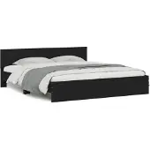 vidaXL Bedframe met hoofdeinde zwart 180x200 cm