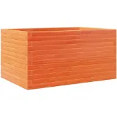 vidaXL Plantenbak 90x60x45,5 cm massief grenenhout wasbruin