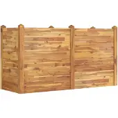 vidaXL Plantenbak verhoogd 160x60x84 cm massief acaciahout