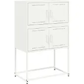 vidaXL Dressoir 68,5x38,5x107 cm staal wit