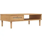 vidaXL Salontafel SENJA, rotanlook, bruin, 100x55x33 cm, grenenhout