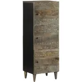vidaXL Hoge kast 40x33x110 cm massief mangohout
