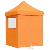 vidaXL Partytent, inklapbaar, pop-up model, met 4 zijpanelen, oranje