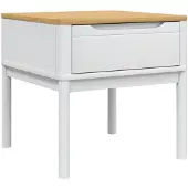 vidaXL Lamptafel FLORO 55x55x54 cm massief grenenhout wit