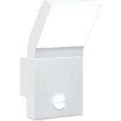 vidaXL LED-buitenwandlamp met sensor, wit, aluminium gietwerk