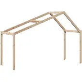 vidaXL Kinderbedhuisje 203x80,5x142 cm massief grenenhout
